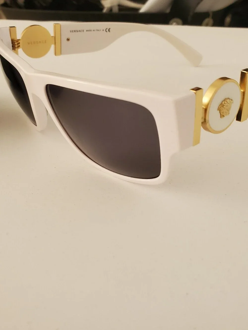Versace White Frame Sunglasses